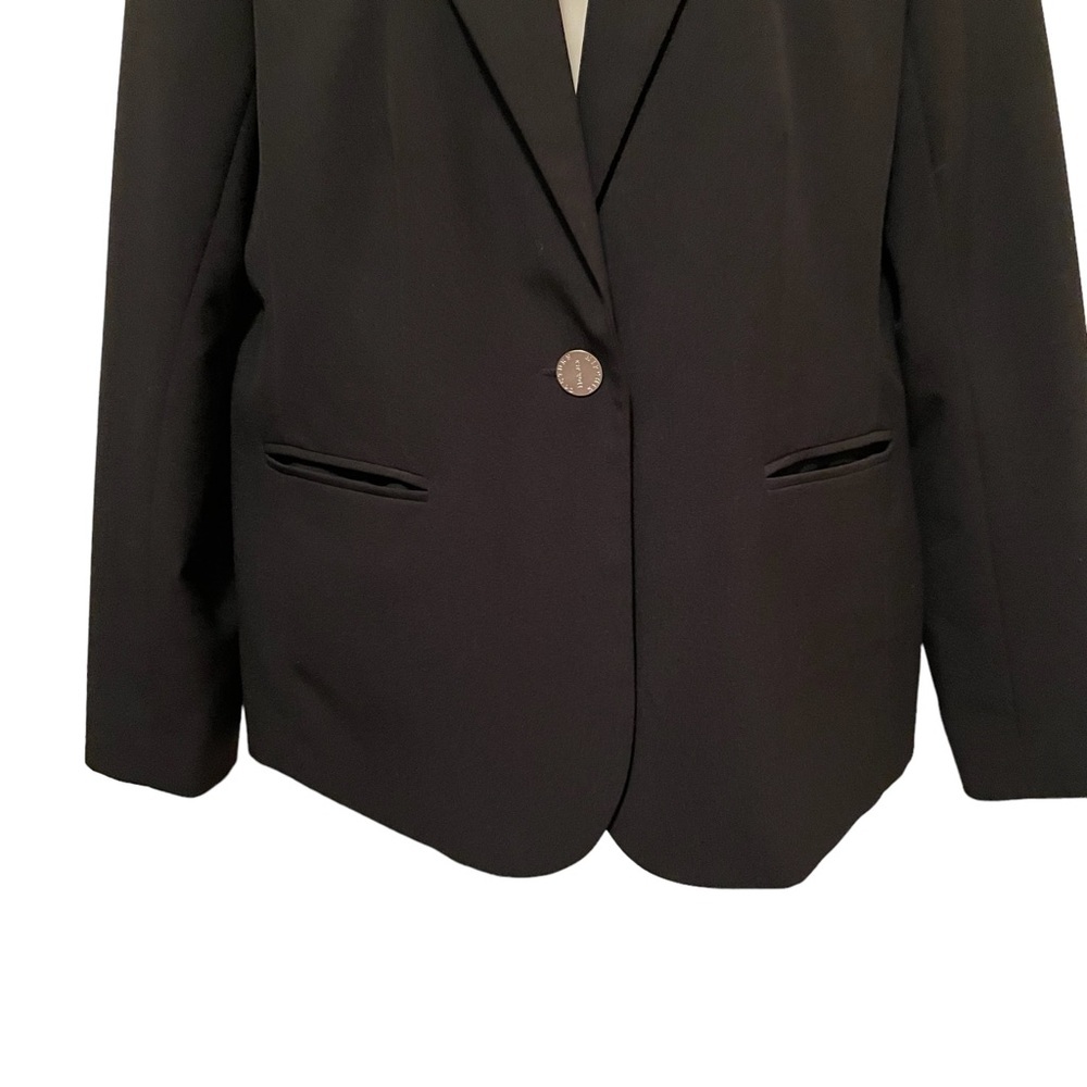 Hipchik Couture Black Glitter Mono Striped Blazer Long Sleeve Single Button - Picture 6 of 8